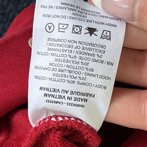 Jordan Hoodie Mens Small Red Fleece Pullover Jumpman Nike Graphic Sweatshirt - Picture 8 of 12